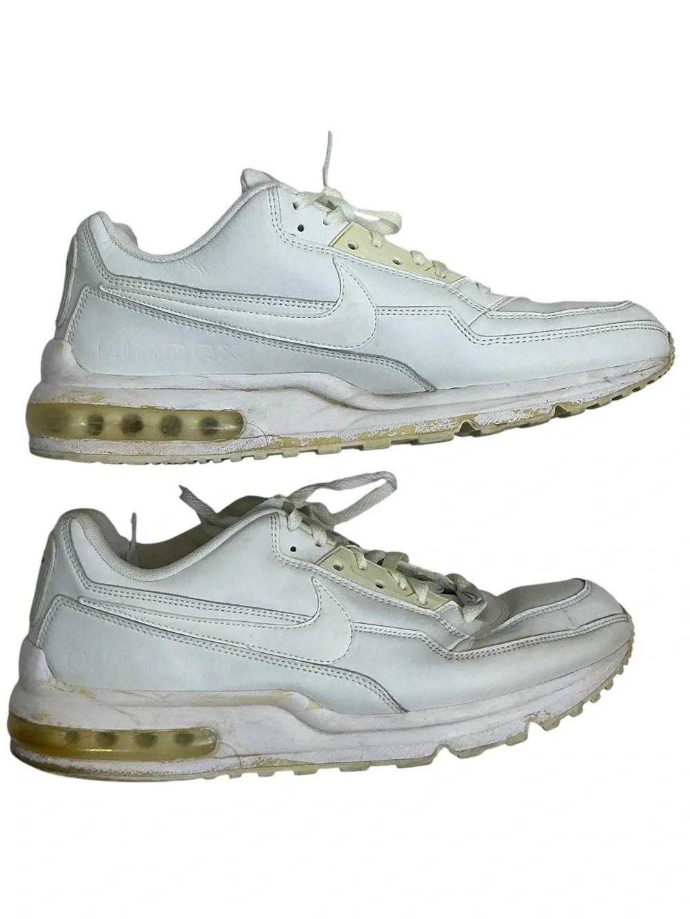 Nike Air Max Running Shoes White 316376-111 Low Top Lace Up Sneakers Men's US 12